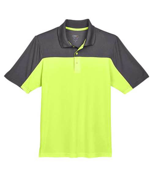 Men's Balance Colorblock Performance Piqué Polo - Safety Yellow/ Carbon