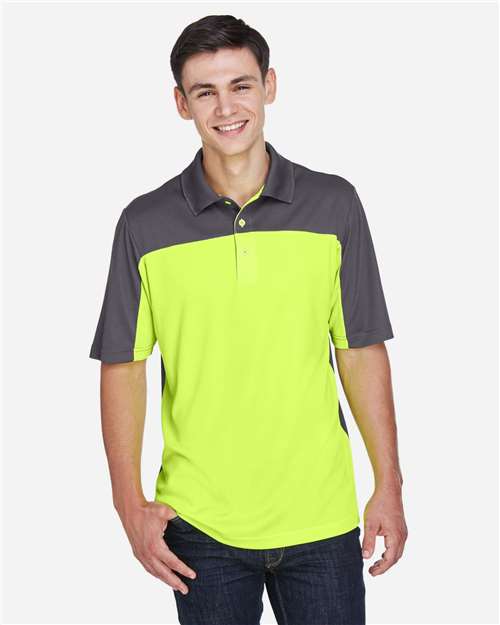 Men's Balance Colorblock Performance Piqué Polo - Safety Yellow/ Carbon