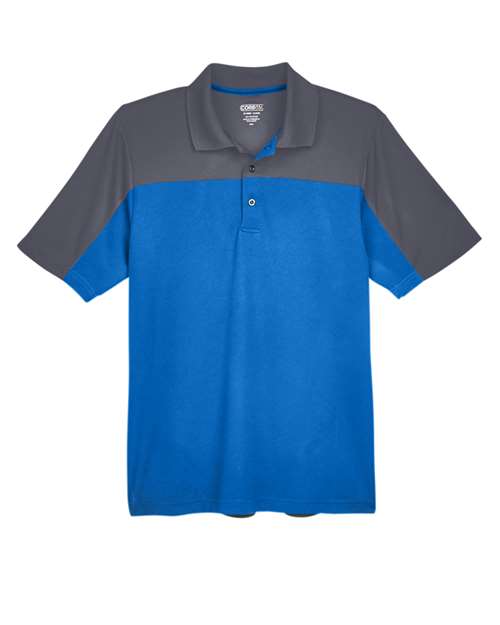 Men's Balance Colorblock Performance Piqué Polo - True Royal/ Carbon