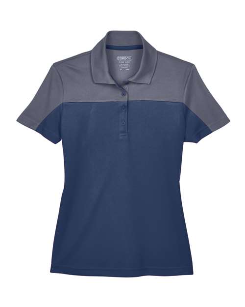 Women's Balance Colorblock Performance Piqué Polo - Classic Navy/ Carbon