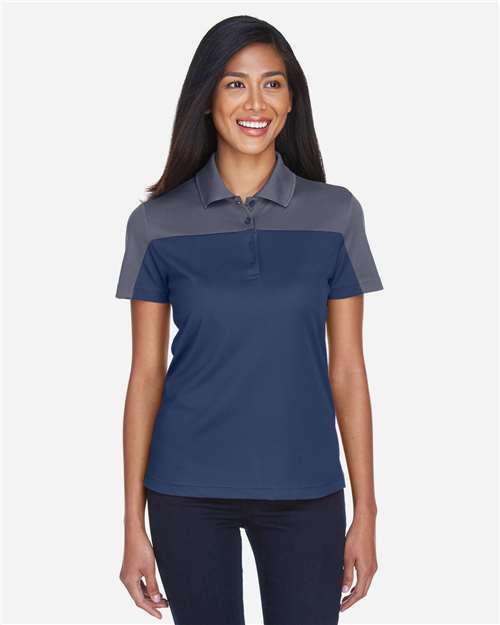 Women's Balance Colorblock Performance Piqué Polo - Classic Navy/ Carbon