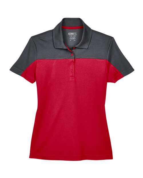 Women's Balance Colorblock Performance Piqué Polo - Classic Red/ Carbon