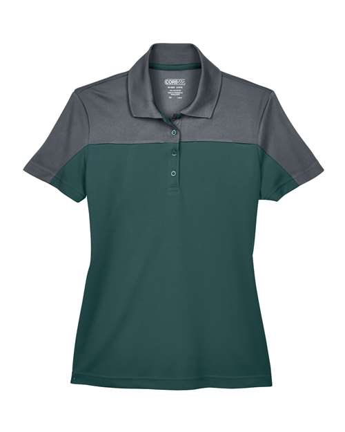 Women's Balance Colorblock Performance Piqué Polo - Forest/ Carbon
