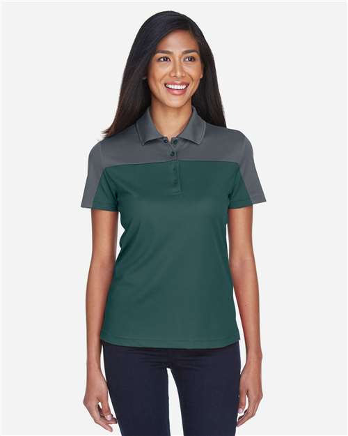 Women's Balance Colorblock Performance Piqué Polo - Forest/ Carbon