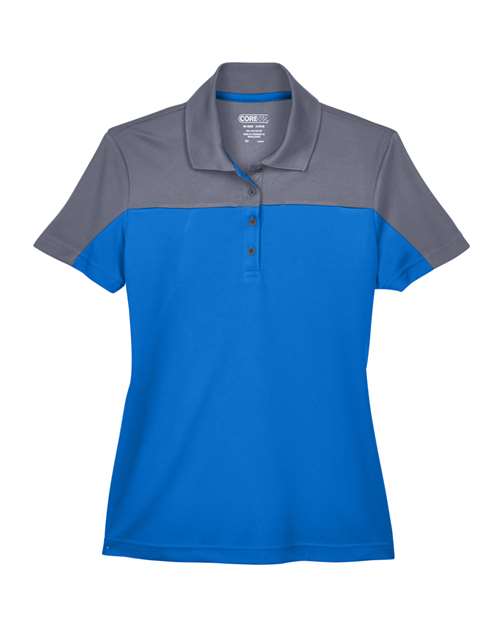 Women's Balance Colorblock Performance Piqué Polo - True Royal/ Carbon