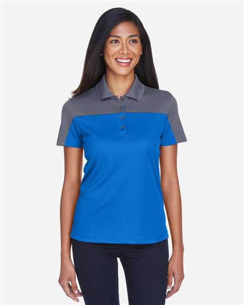 Women's Balance Colorblock Performance Piqué Polo - True Royal/ Carbon