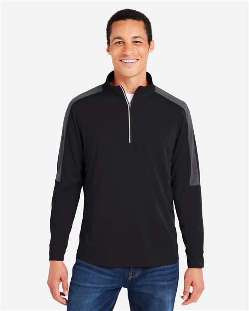 Men's Market Snag Protect Mesh Colorblock Quarter-Zip Pullover - Black/ Carbon