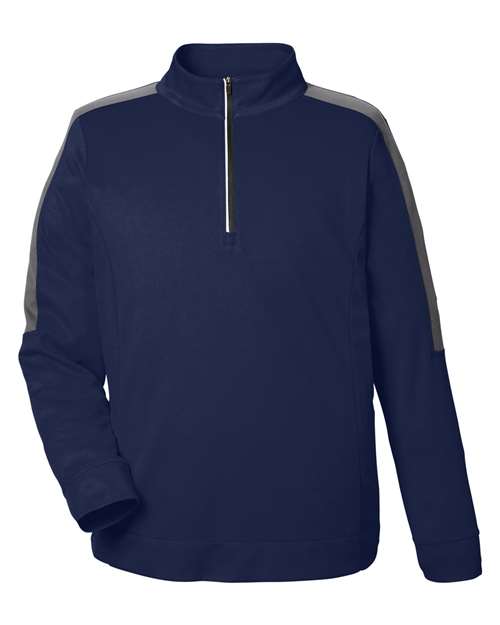 Men's Market Snag Protect Mesh Colorblock Quarter-Zip Pullover - Classic Navy Heather/ Carbon