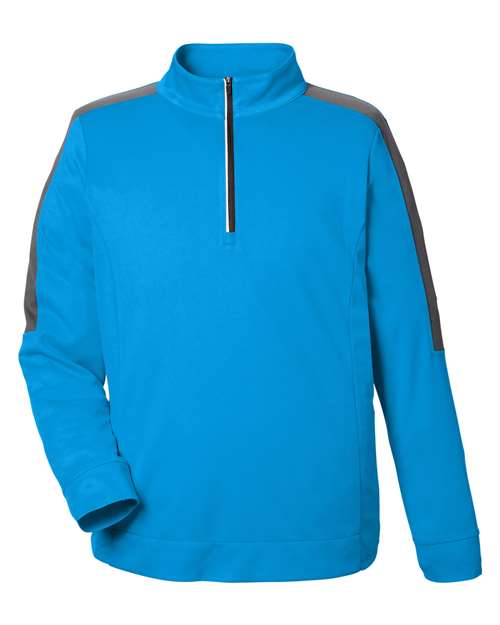 Men's Market Snag Protect Mesh Colorblock Quarter-Zip Pullover - Electric Blue/ Carbon
