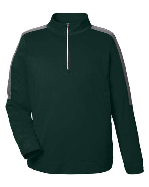 Men's Market Snag Protect Mesh Colorblock Quarter-Zip Pullover - Forest/ Carbon