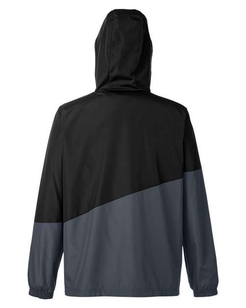 Unisex Techno Lite Colorblock Windbreaker - Black/ Carbon