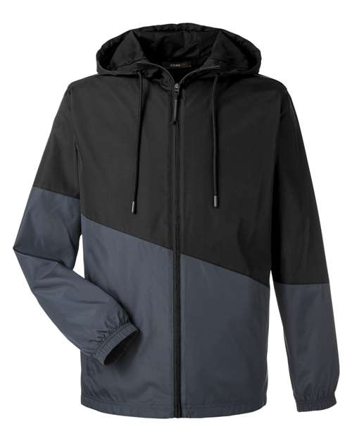 Unisex Techno Lite Colorblock Windbreaker - Black/ Carbon