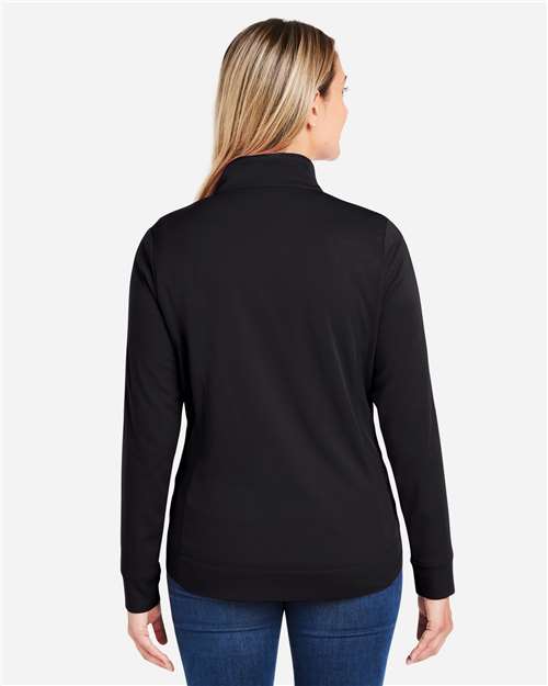 Women's Market Snag Protect Mesh Colorblock Quarter-Zip Pullover - Black/ Carbon