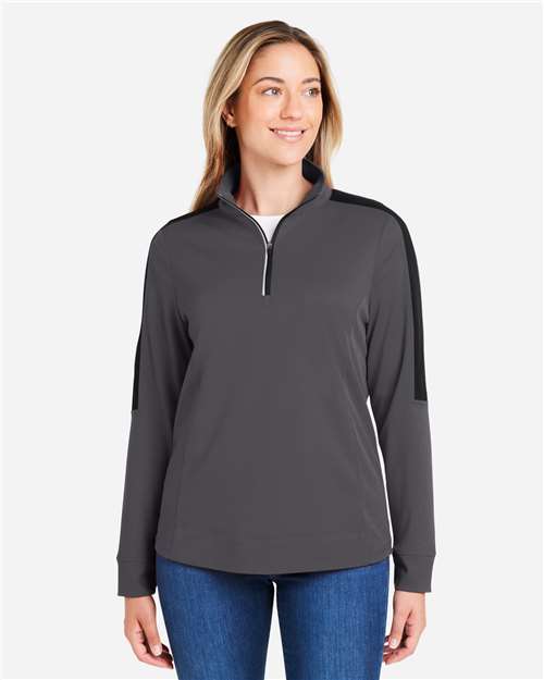Women's Market Snag Protect Mesh Colorblock Quarter-Zip Pullover - Carbon/ Black