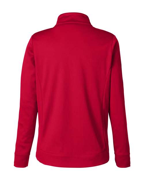 Women's Market Snag Protect Mesh Colorblock Quarter-Zip Pullover - Classic Red/ Carbon