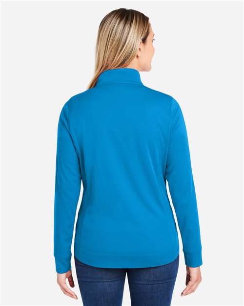 Women's Market Snag Protect Mesh Colorblock Quarter-Zip Pullover - Electric Blue/ Carbon