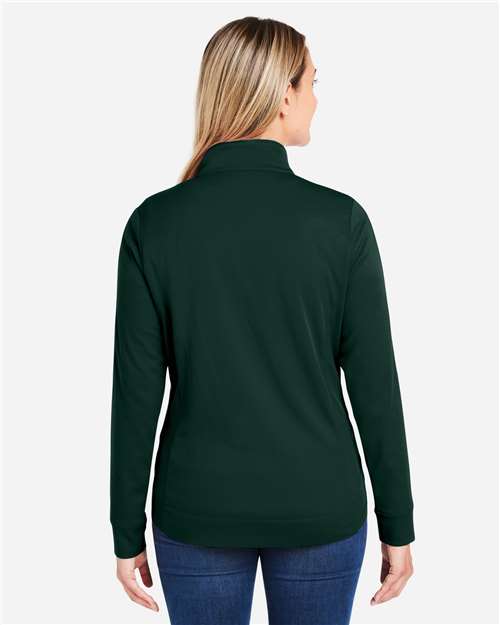 Women's Market Snag Protect Mesh Colorblock Quarter-Zip Pullover - Forest/ Carbon