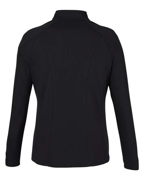 Women's Origin Performance Pique Quarter-Zip Pullover - Black/ Carbon