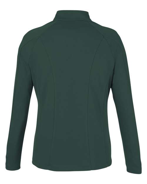Women's Origin Performance Pique Quarter-Zip Pullover - Forest/ Carbon