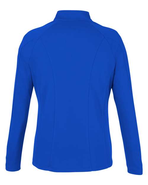 Women's Origin Performance Pique Quarter-Zip Pullover - True Royal/ Carbon