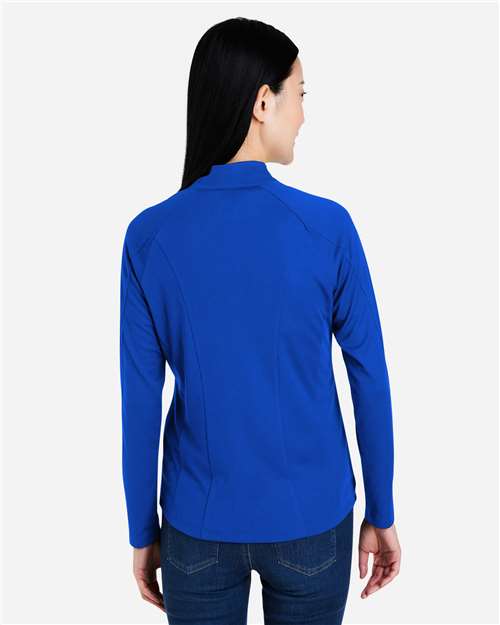 Women's Origin Performance Pique Quarter-Zip Pullover - True Royal/ Carbon