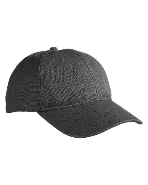 Washed Hemp Unstructured Baseball Cap - Charcoal