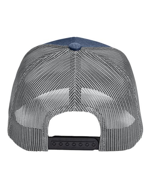 Youth Zone Sonic Heather Trucker Cap by Yupoong - Sport Dark Navy Heather/ Sport Graphite