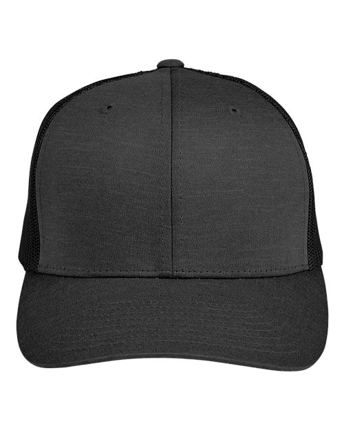 Zone Sonic Heather Trucker Cap by Yupoong - Black Heather/ Black