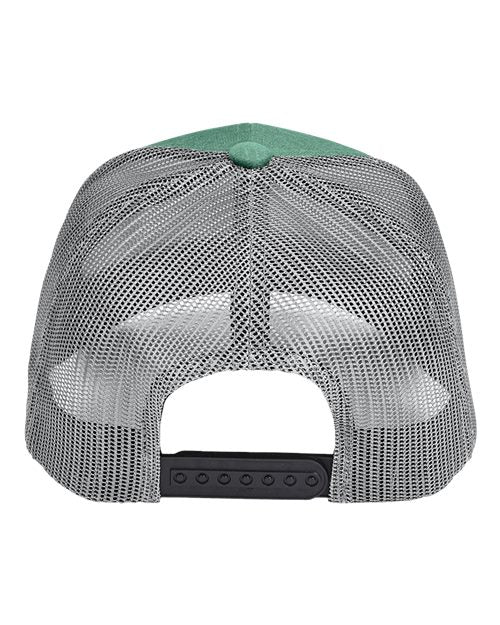 Zone Sonic Heather Trucker Cap by Yupoong - Sport Forest Heather/ Sport Graphite