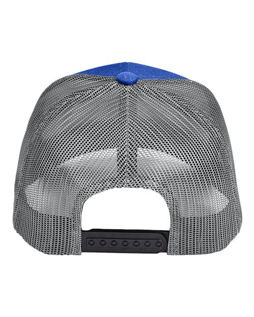 Zone Sonic Heather Trucker Cap by Yupoong - Sport Royal Heather/ Sport Graphite