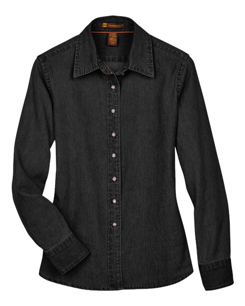 Women's Denim Shirt - Washed Black