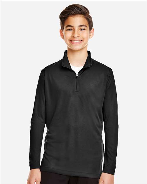 Youth Zone Performance Quarter-Zip Pullover - Black