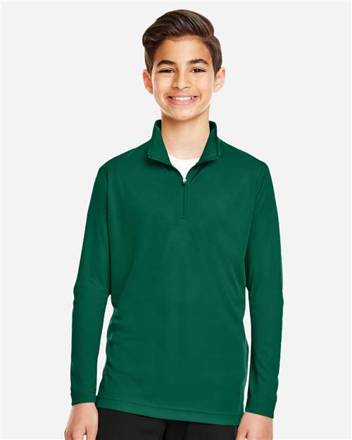 Youth Zone Performance Quarter-Zip Pullover - Sport Forest