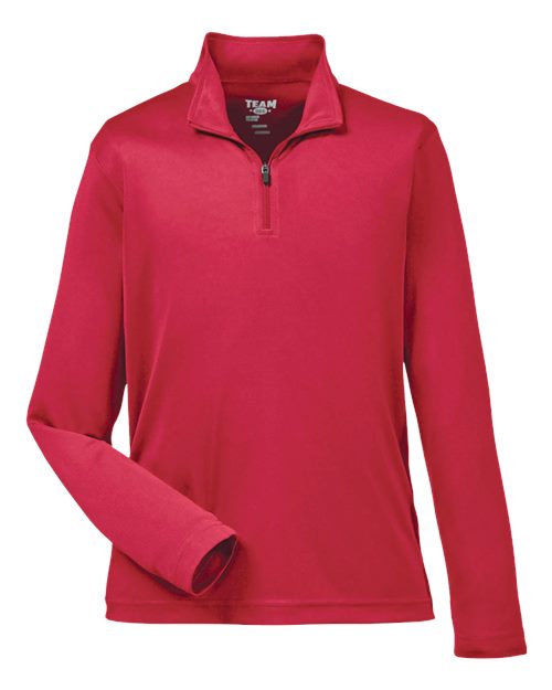 Youth Zone Performance Quarter-Zip Pullover - Sport Red