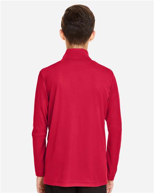 Youth Zone Performance Quarter-Zip Pullover - Sport Red