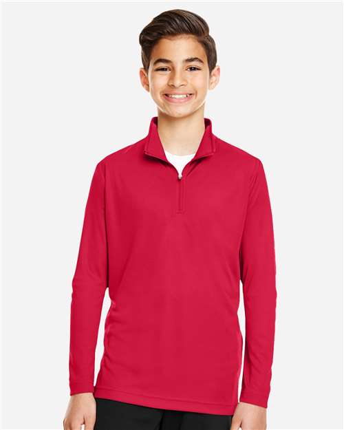 Youth Zone Performance Quarter-Zip Pullover - Sport Red