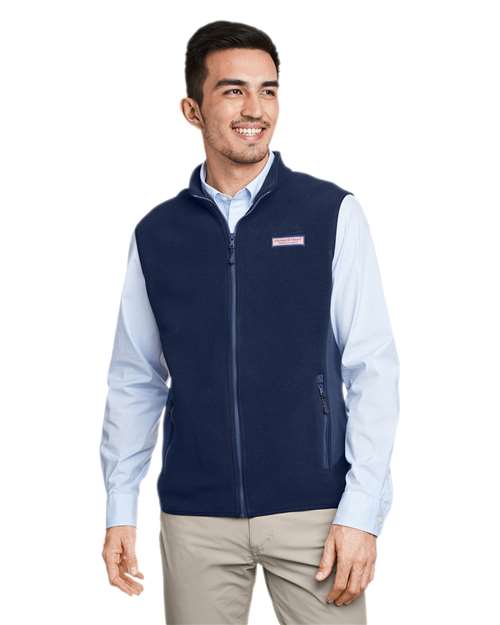 Men's Harbor Fleece Vest - Vineyard Navy