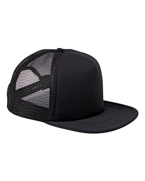 Foam Front Trucker Cap - Black/ Black