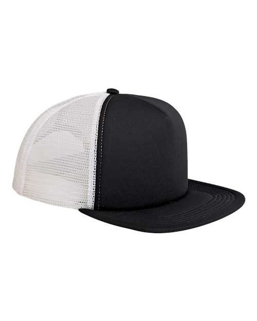 Foam Front Trucker Cap - Black/ White