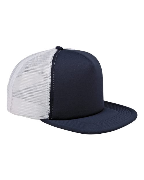 Foam Front Trucker Cap - Navy/ White