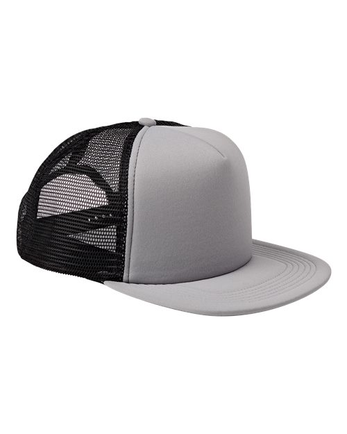 Foam Front Trucker Cap - Steel/ Black