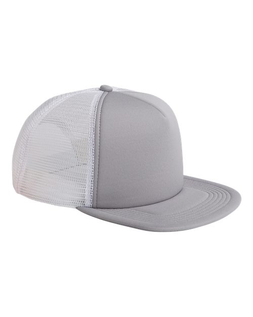 Foam Front Trucker Cap - Steel/ White
