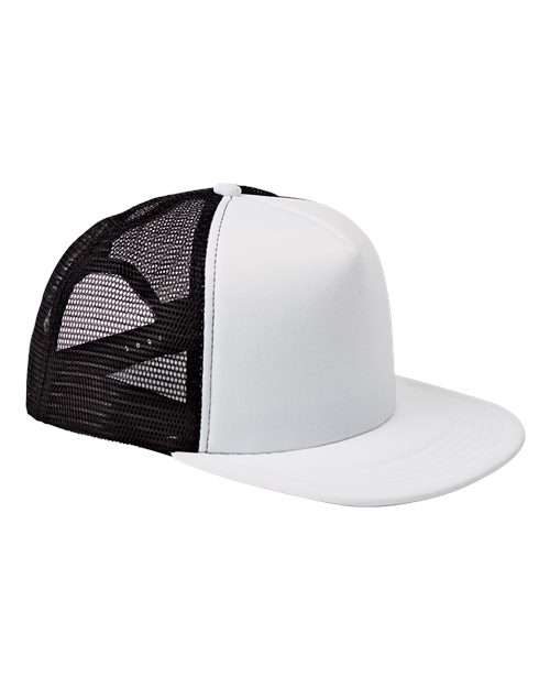 Foam Front Trucker Cap - White/ Black
