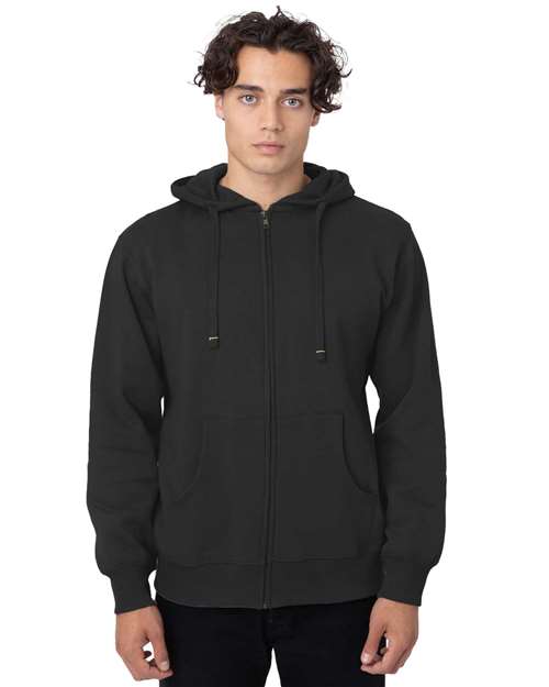 Unisex Heritage Full-Zip Hooded Sweatshirt - Black