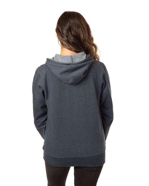 Women's Heathered Full-Zip Hooded Sweatshirt - Water