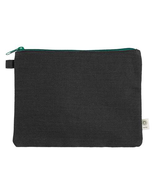 Hemp Pouch - Black/ Kelly