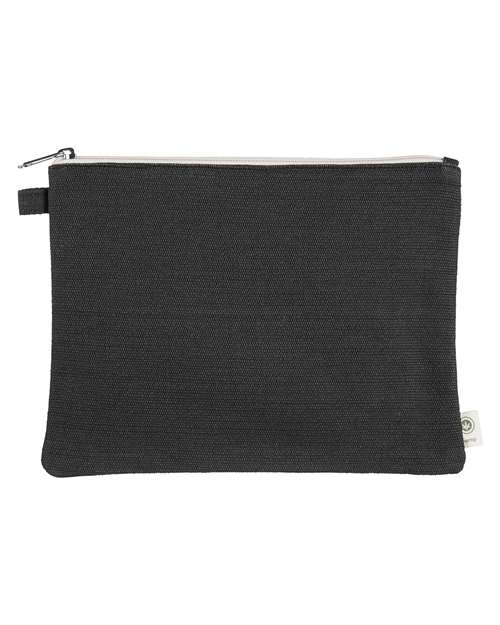 Hemp Pouch - Black/ Natural