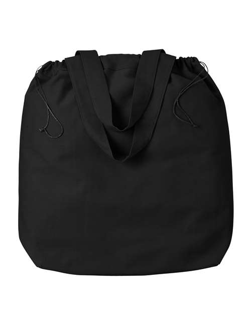 Drawstring Tote Bag - Black