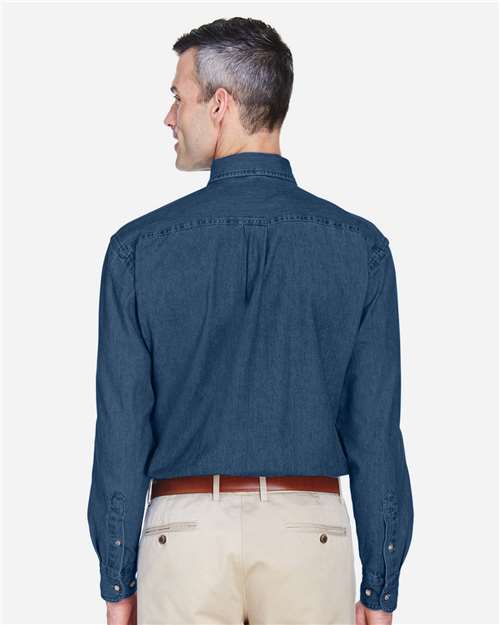 Men's Tall Denim Shirt - Dark Denim