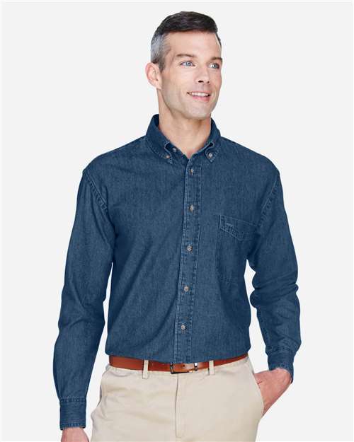 Men's Tall Denim Shirt - Dark Denim
